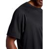 Head Men’s Flex Raglan Crewneck T-Shirt, Standard Fit, Lightweight and Breathable Grid Mesh(Black)