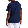 Head Men’s Flex Raglan Crewneck T-Shirt, Standard Fit, Lightweight and Breathable Grid Mesh(Navy)