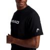 Head Men’s Graphic Crewneck T-Shirt, Standard Fit, Soft Cotton-Polyester Jersey Material(Black)