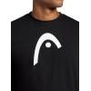 Head Men’s Graphic Crewneck T-Shirt, Standard Fit, Soft Midweight Cotton-Polyester Material(Black-logo)