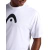 Head Men’s Graphic Crewneck T-Shirt, Standard Fit, Soft Midweight Cotton-Polyester Material(Stark White-logo)