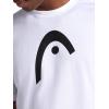 Head Men’s Graphic Crewneck T-Shirt, Standard Fit, Soft Midweight Cotton-Polyester Material(Stark White-logo)