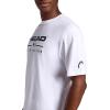 Head Men’s Graphic Crewneck T-Shirt, Standard Fit, Soft Midweight Cotton-Polyester Material(Stark White-tennis Club)