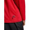 Head Men’s Guard Long Sleeve Crewneck Top, Relaxed Fit, Stretch Midweight Material(Racing Red Heather)