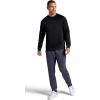 Head Men’s Heat French Terry Crewneck Long Sleeve Top, Standard Fit, Midweight Material(Black)