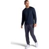 Head Men’s Heat French Terry Crewneck Long Sleeve Top, Standard Fit, Midweight Material(Navy Heather)