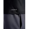 Head Men’s Long Sleeve Training Mock Neck Top, Standard Fit, Stretchy Midweight Material(Black)