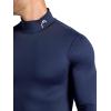 Head Men’s Long Sleeve Training Mock Neck Top, Standard Fit, Stretchy Midweight Material(Navy Heather)
