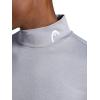 Head Men’s Long Sleeve Training Mock Neck Top, Standard Fit, Stretchy Midweight Material(Sleet Heather)