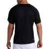 Head Men’s Overgrip Short Sleeve Crewneck T-Shirt, Standard Fit, Stretch Lightweight Material(Black)