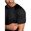 Head Men’s Overgrip Short Sleeve Crewneck T-Shirt, Standard Fit, Stretch Lightweight Material(Black)