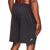 Head Men’s Quality Jacquard Short, Standard Fit, 9” Inseam, Lightweight and Breathable(Black Heather)