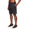 Head Men’s Quality Jacquard Short, Standard Fit, 9” Inseam, Lightweight and Breathable(Black Heather)