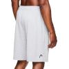 Head Men’s Quality Jacquard Short, Standard Fit, 9” Inseam, Lightweight and Breathable(Sleet Heather)