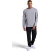 Head Men’s Reflect Long Sleeve Crewneck T-Shirt, Standard Fit, Soft Midweight Cotton-Polyester Material(Cool Grey)