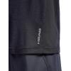 Head Men’s Short Sleeve Active Crewneck T-Shirt, Standard Fit, Midweight, Peached Stretch Material(Black Heather)