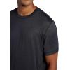 Head Men’s Short Sleeve Active Crewneck T-Shirt, Standard Fit, Midweight, Peached Stretch Material(Black Heather)