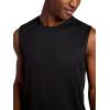 Head Men’s Sideline Sleeveless Crewneck Tank Top, Standard Fit, Stretch Lightweight Material(Black)