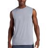 Head Men’s Sideline Sleeveless Crewneck Tank Top, Standard Fit, Stretch Lightweight Material(Sleet)