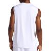 Head Men’s Sideline Sleeveless Crewneck Tank Top, Standard Fit, Stretch Lightweight Material(Stark White)