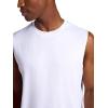 Head Men’s Sideline Sleeveless Crewneck Tank Top, Standard Fit, Stretch Lightweight Material(Stark White)
