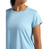 Head Women’s Alliance Spacedye Crewneck T-Shirt, Relaxed Fit, Stretch Midweight Fabric(Aquamarine Heather)