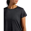 Head Women’s Alliance Spacedye Crewneck T-Shirt, Relaxed Fit, Stretch Midweight Fabric(Black Heather)