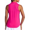Head Women’s Breakpoint Piping Polo Tank Top, Slim Fit, Stretch Lightweight Material, Moisture-Wicking(Proud Pink)