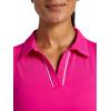 Head Women’s Breakpoint Piping Polo Tank Top, Slim Fit, Stretch Lightweight Material, Moisture-Wicking(Proud Pink)