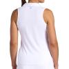 Head Women’s Breakpoint Piping Polo Tank Top, Slim Fit, Stretch Lightweight Material, Moisture-Wicking(Stark White)