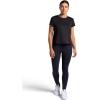 Head Women’s Cropped Crewneck T-Shirt with Back Detail, Relaxed Fit, Stretch Midweight Material(Black Heather)