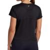 Head Women’s Cropped Crewneck T-Shirt with Back Detail, Relaxed Fit, Stretch Midweight Material(Black Heather)