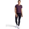 Head Women’s Cropped Crewneck T-Shirt with Back Detail, Relaxed Fit, Stretch Midweight Material(Plum Perfect Heather)