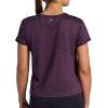 Head Women’s Cropped Crewneck T-Shirt with Back Detail, Relaxed Fit, Stretch Midweight Material(Plum Perfect Heather)