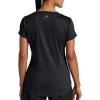 Head Women’s Halfcourt Short Sleeve T-Shirt, Slim Fit, Stretch Midweight Material, Moisture-Wicking(Black Heather)