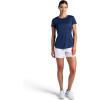 Head Women’s Halfcourt Short Sleeve T-Shirt, Slim Fit, Stretch Midweight Material, Moisture-Wicking(Dress Blue Heather)