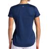 Head Women’s Halfcourt Short Sleeve T-Shirt, Slim Fit, Stretch Midweight Material, Moisture-Wicking(Dress Blue Heather)