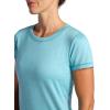 Head Women’s Halfcourt Short Sleeve T-Shirt, Slim Fit, Stretch Midweight Material, Moisture-Wicking(Reef Waters Heather)