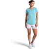 Head Women’s Halfcourt Short Sleeve T-Shirt, Slim Fit, Stretch Midweight Material, Moisture-Wicking(Reef Waters Heather)