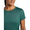 Head Women’s Halfcourt Short Sleeve T-Shirt, Slim Fit, Stretch Midweight Material, Moisture-Wicking(Trekking Green Heather)