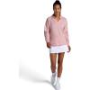 Head Women’s Polo Crewneck Sweatshirt, Relaxed Fit, Heavyweight Material(Crystal Rose)