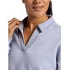 Head Women’s Polo Crewneck Sweatshirt, Relaxed Fit, Heavyweight Material(Grey Heather)