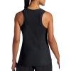 Head Women’s Shadow Stripe Tank Top, Slim Fit, Stretch Lightweight Material(Black)