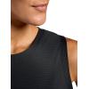 Head Women’s Shadow Stripe Tank Top, Slim Fit, Stretch Lightweight Material(Black)