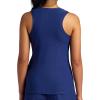 Head Women’s Shadow Stripe Tank Top, Slim Fit, Stretch Lightweight Material(Medieval Blue)