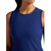 Head Women’s Shadow Stripe Tank Top, Slim Fit, Stretch Lightweight Material(Medieval Blue)