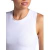 Head Women’s Shadow Stripe Tank Top, Slim Fit, Stretch Lightweight Material(Stark White)