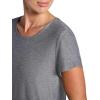 Head Women’s Teammate Crewneck T-Shirt, Slim Fit, Lightweight and Breathable Material(Black Heather)