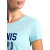 Head Women’s Tennis Graphic Crewneck T-Shirt, Relaxed Fit, Lightweight and Breathable Cotton-Poly Material(Aquatic-crossed Racquets)