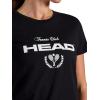 Head Women’s Tennis Graphic Crewneck T-Shirt, Relaxed Fit, Lightweight and Breathable Cotton-Poly Material(Black)